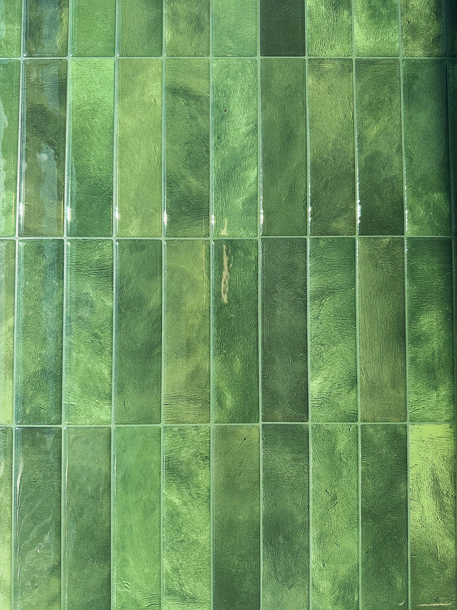 Dark Green Tiles Vinyl Surface
