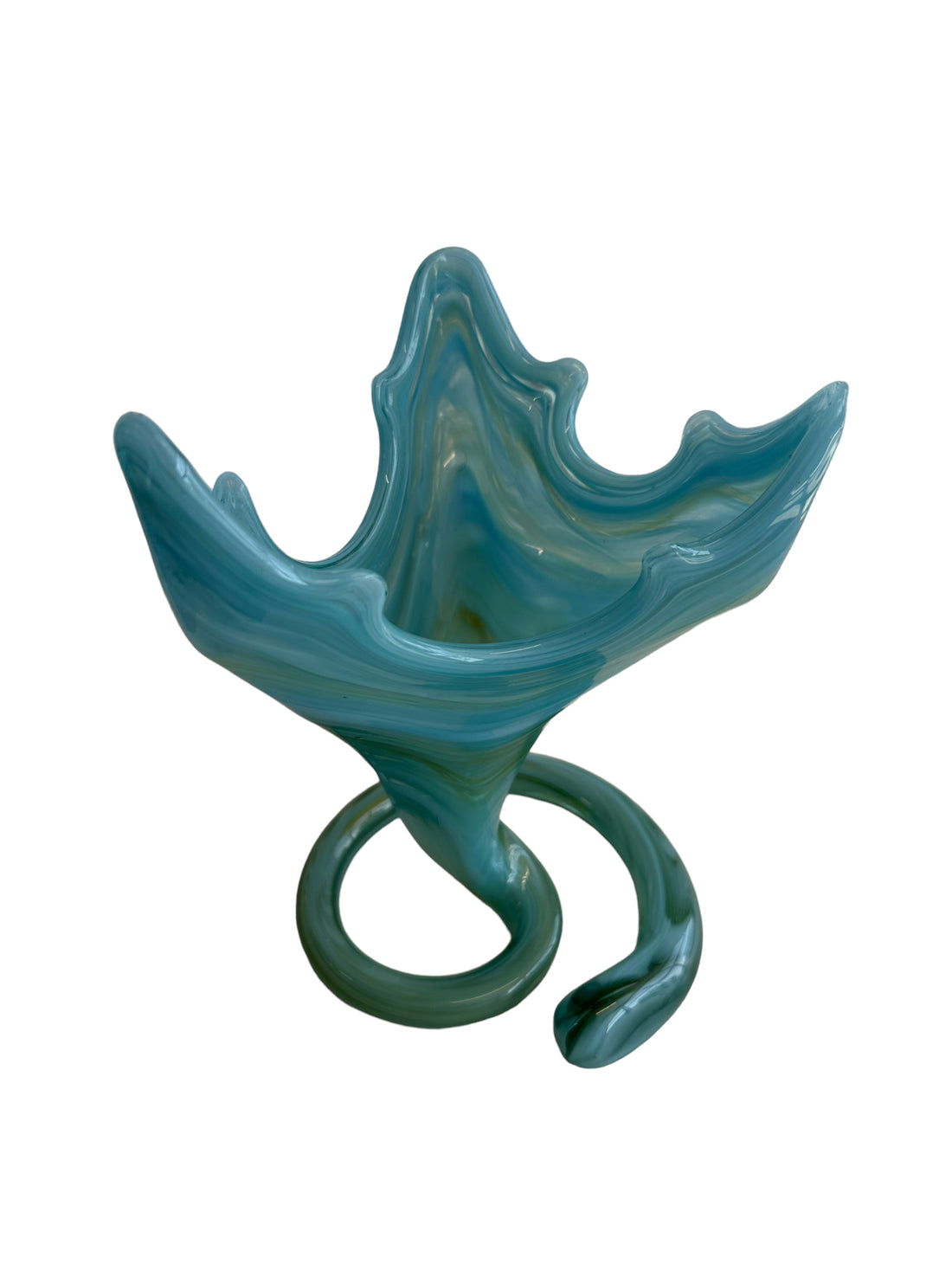 Blue Blown-Glass Vase