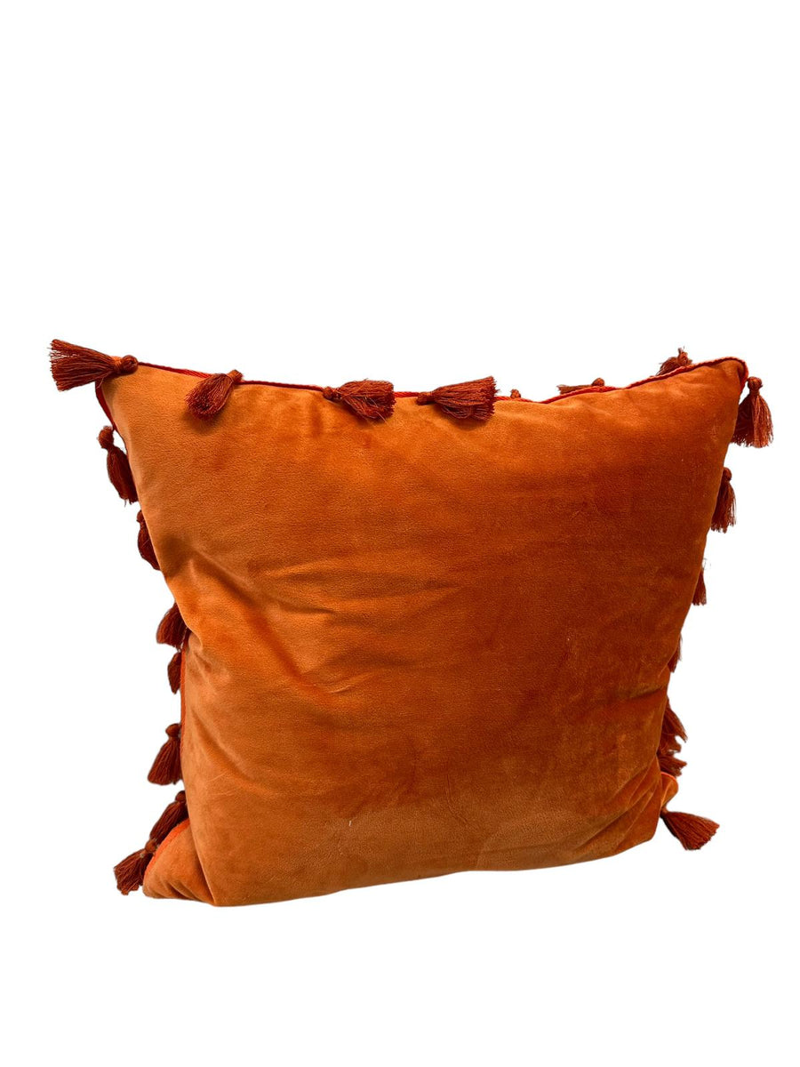 Orange Tassel Pillows (Pair)