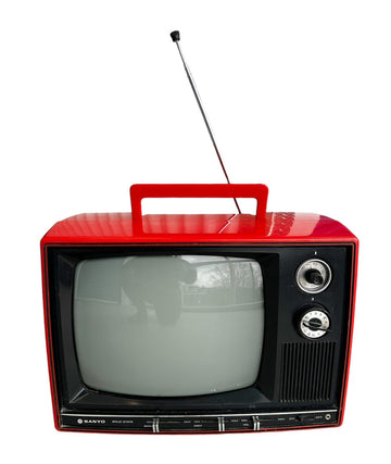 Red Vintage Sanyo TV