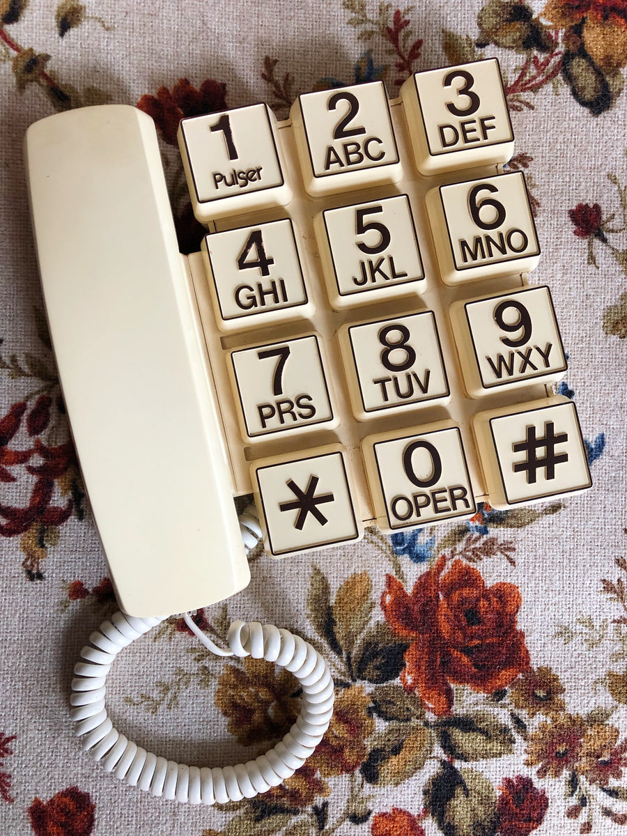 Vintage Large Number Phone
