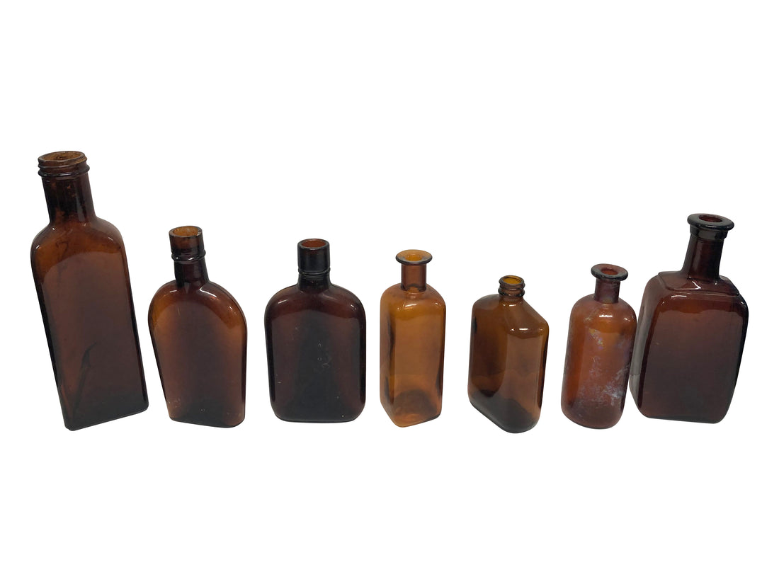 Amber Apothecary Bottles
