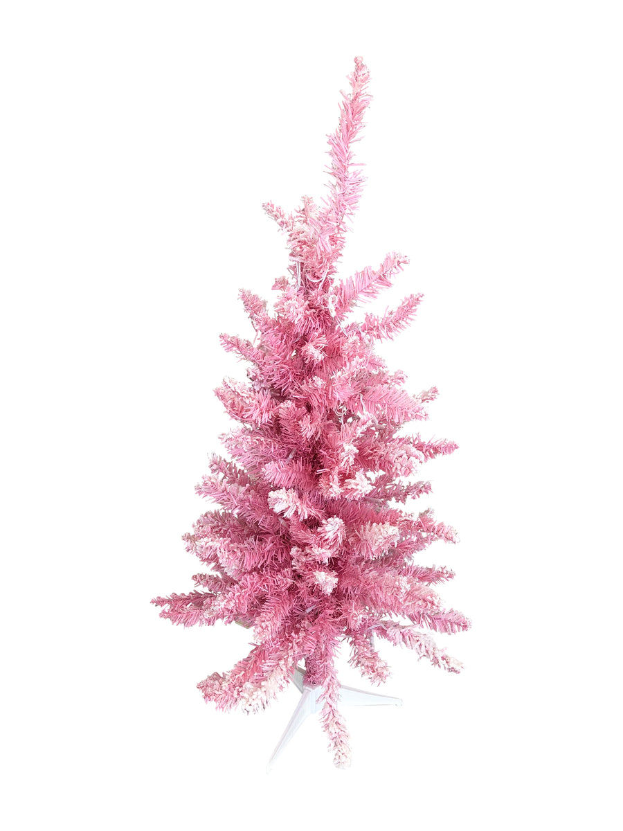 Pink Flocked Christmas Tree