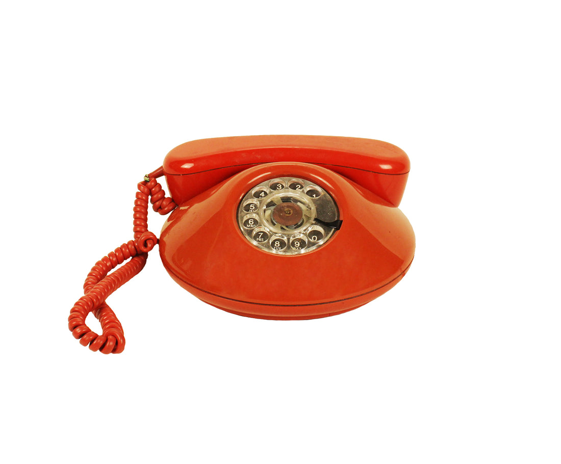 Orange Rotary Phone