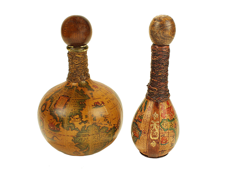 Leather Map Decanters