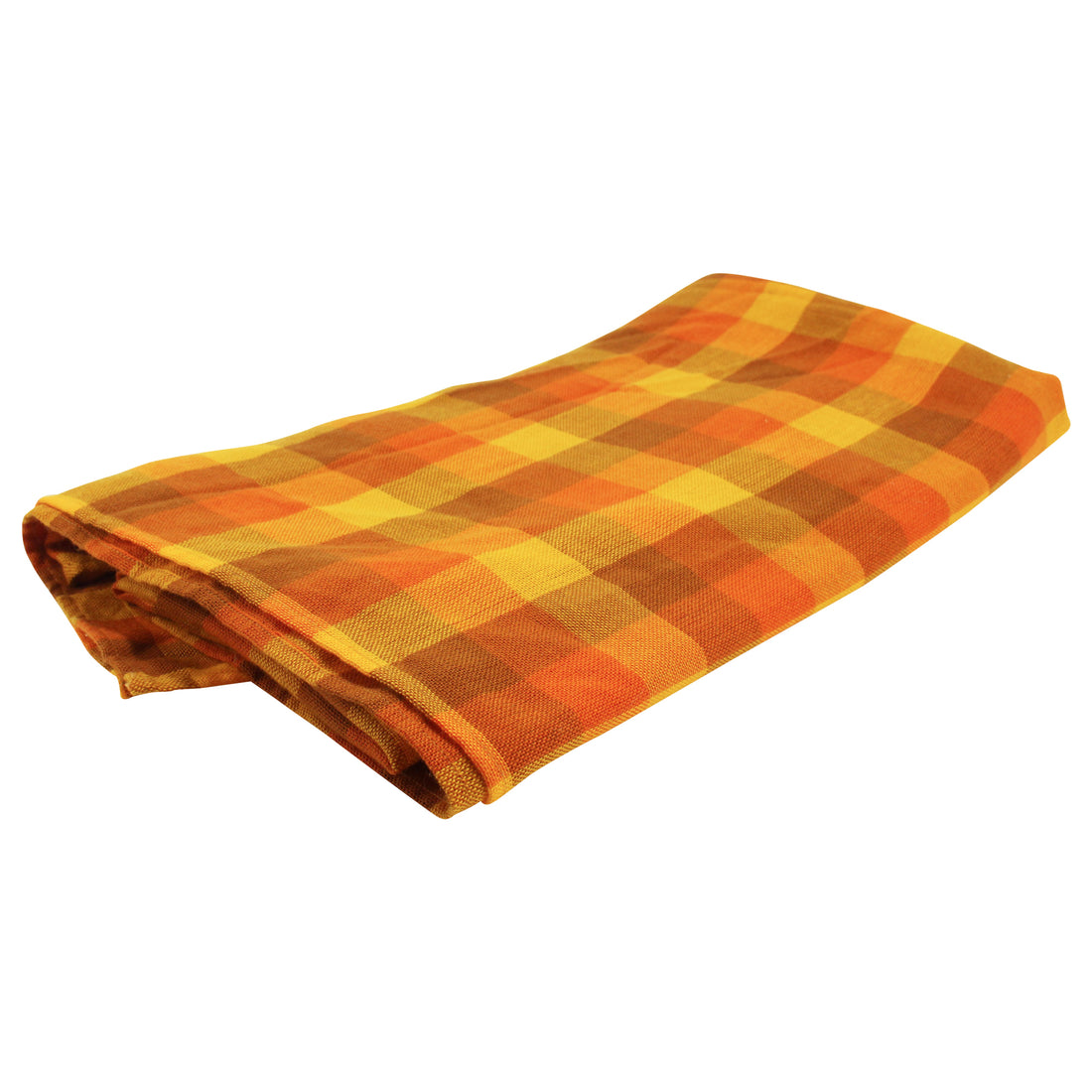 Orange Checkered Tablecloth