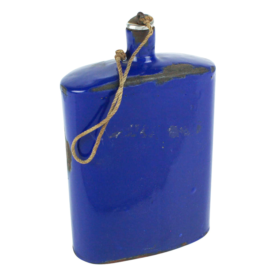 Blue Enamel Flask