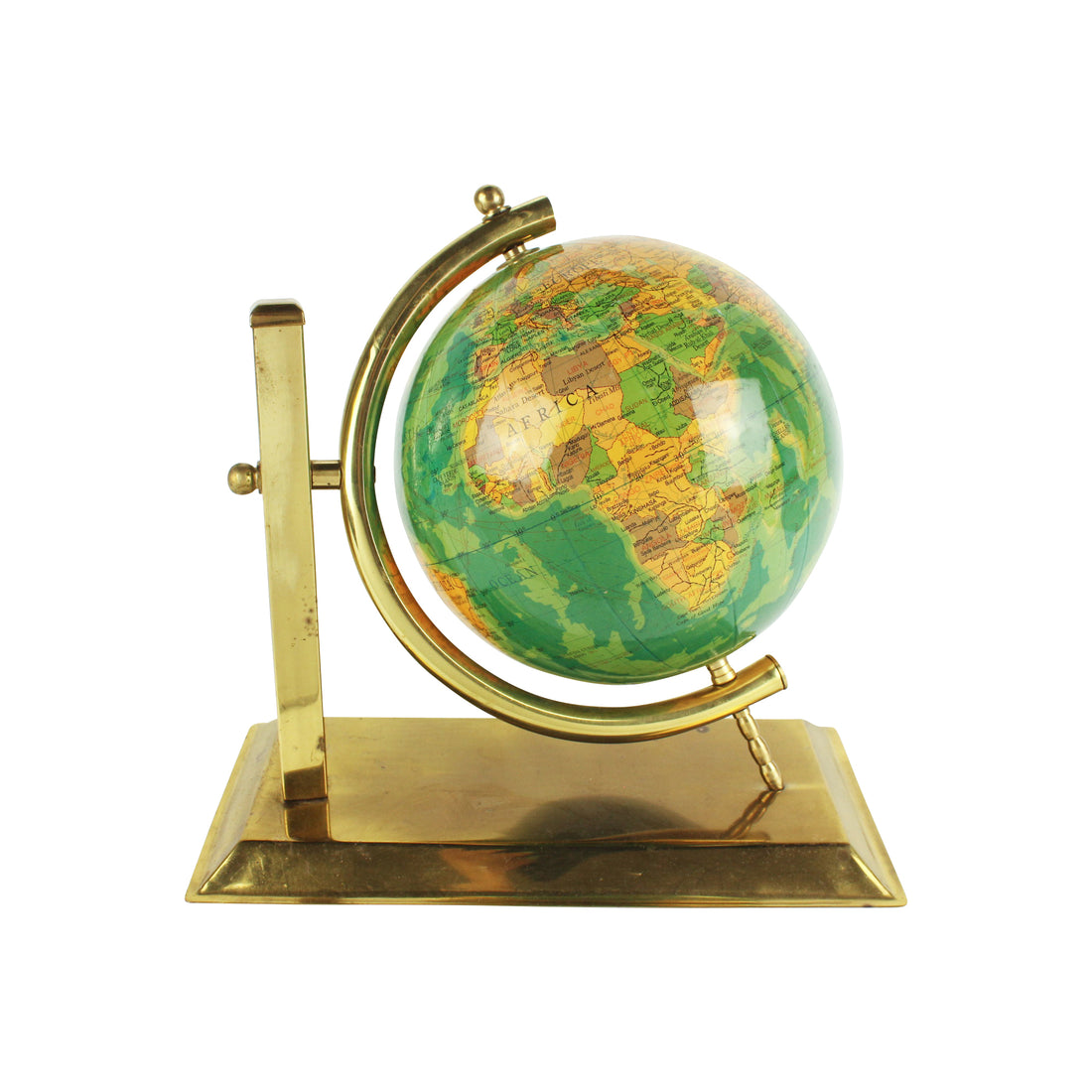 Globe on Brass Stand