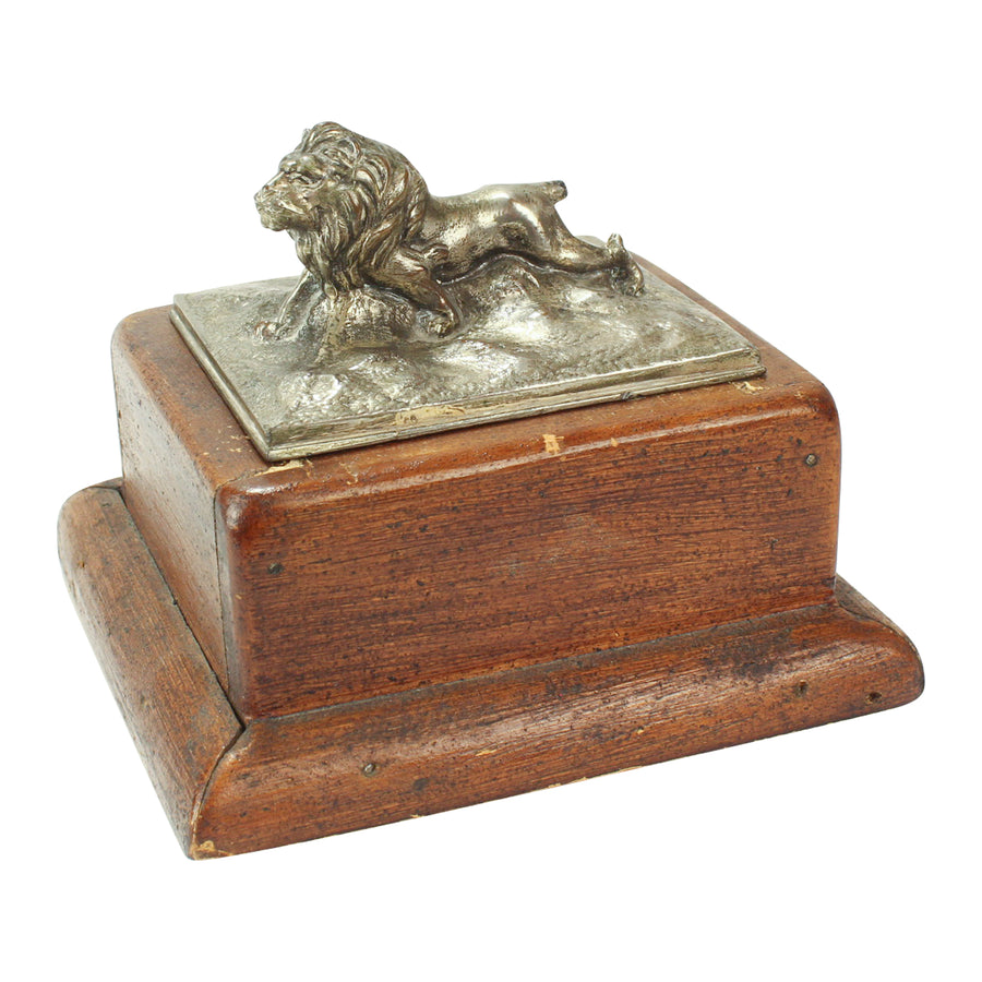 Silver Lion Trinket Box
