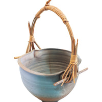 Painted Clay Bowl Basket