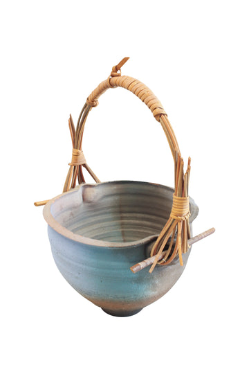Painted Clay Bowl Basket