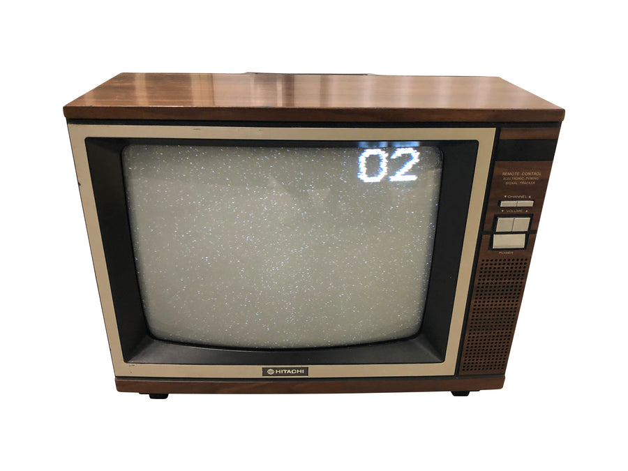 Hitachi Wood Paneled TV
