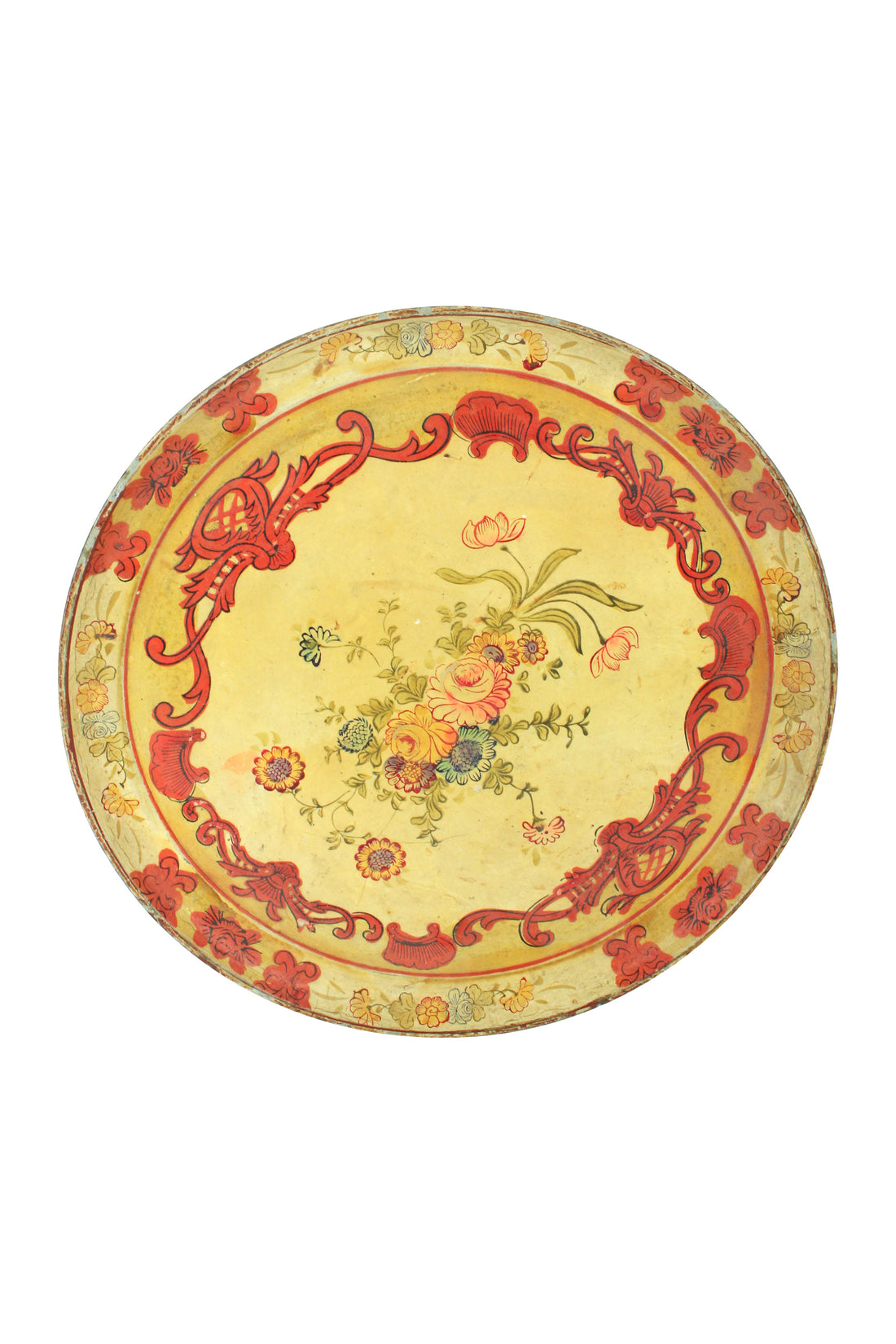 Round Painted Tray