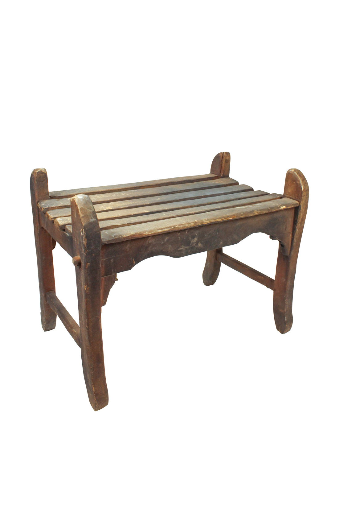 Rustic Slotted Bench