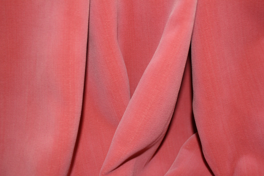 Coral Pink Velvet Curtain