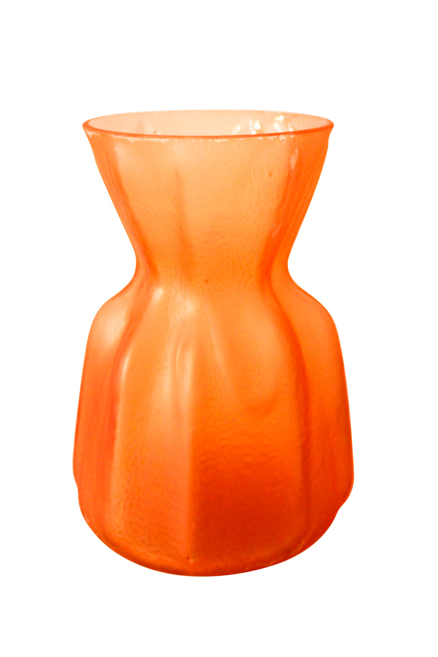 Orange Frosted Vase