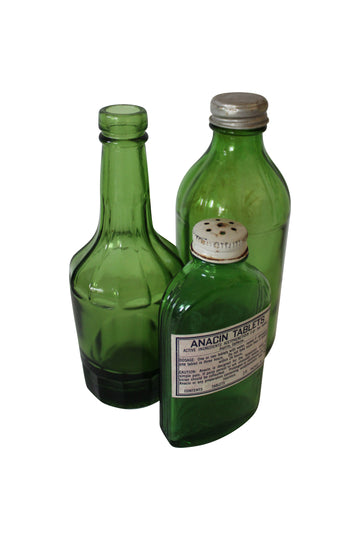 Green Apothecary Bottles