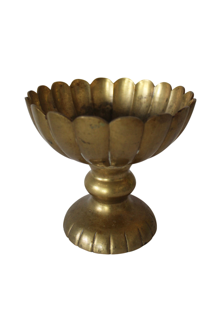 Brass Scalloped Bowl
