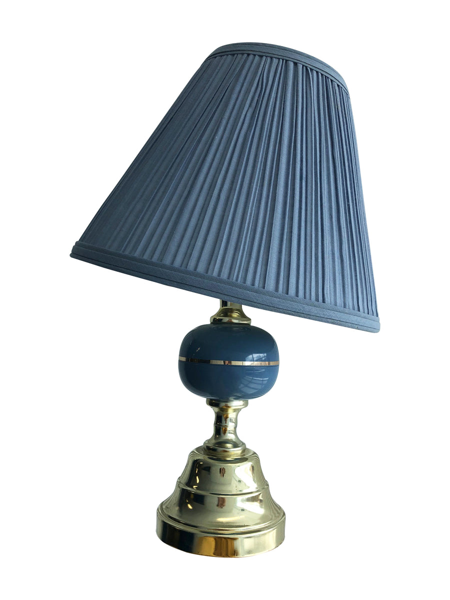 Blue + Brass Lamps