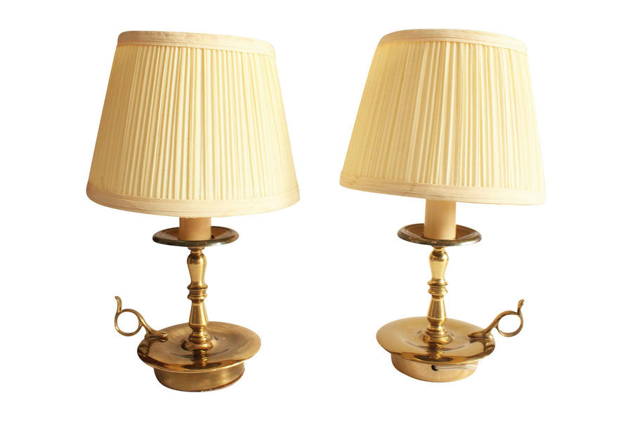 Brass Chamberstick Lamps