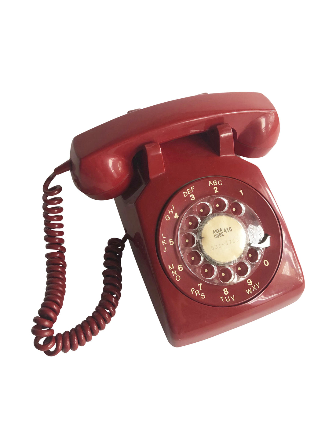Vintage ITT Rotary Phone Beige RJ11C Telephone Desk Phone
