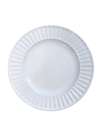 White Scalloped Plate