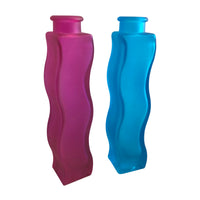 Wavy Coloured Glass Vases