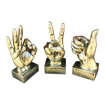 Gold Hand Statues