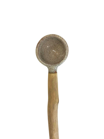 Long Primitive Ceramic Spoon