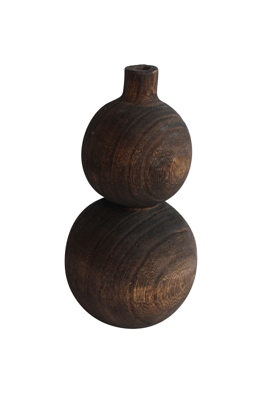 Wooden Bulbous Vase